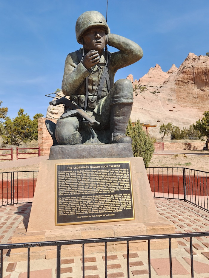 Code Talker Military Statue