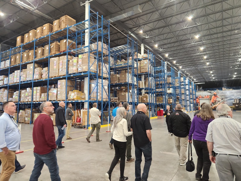 Touring Samaritans Purse warehouse