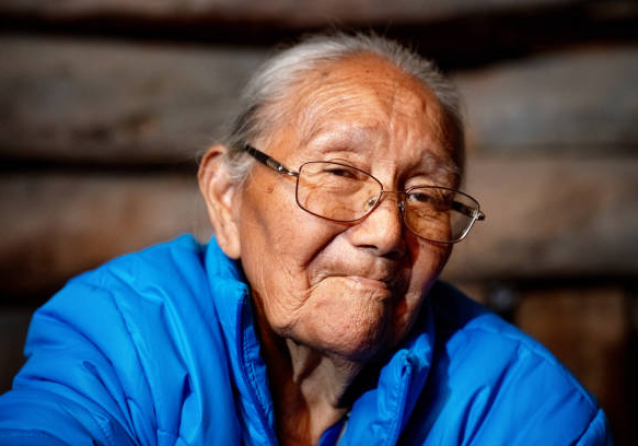 elderly man smiling